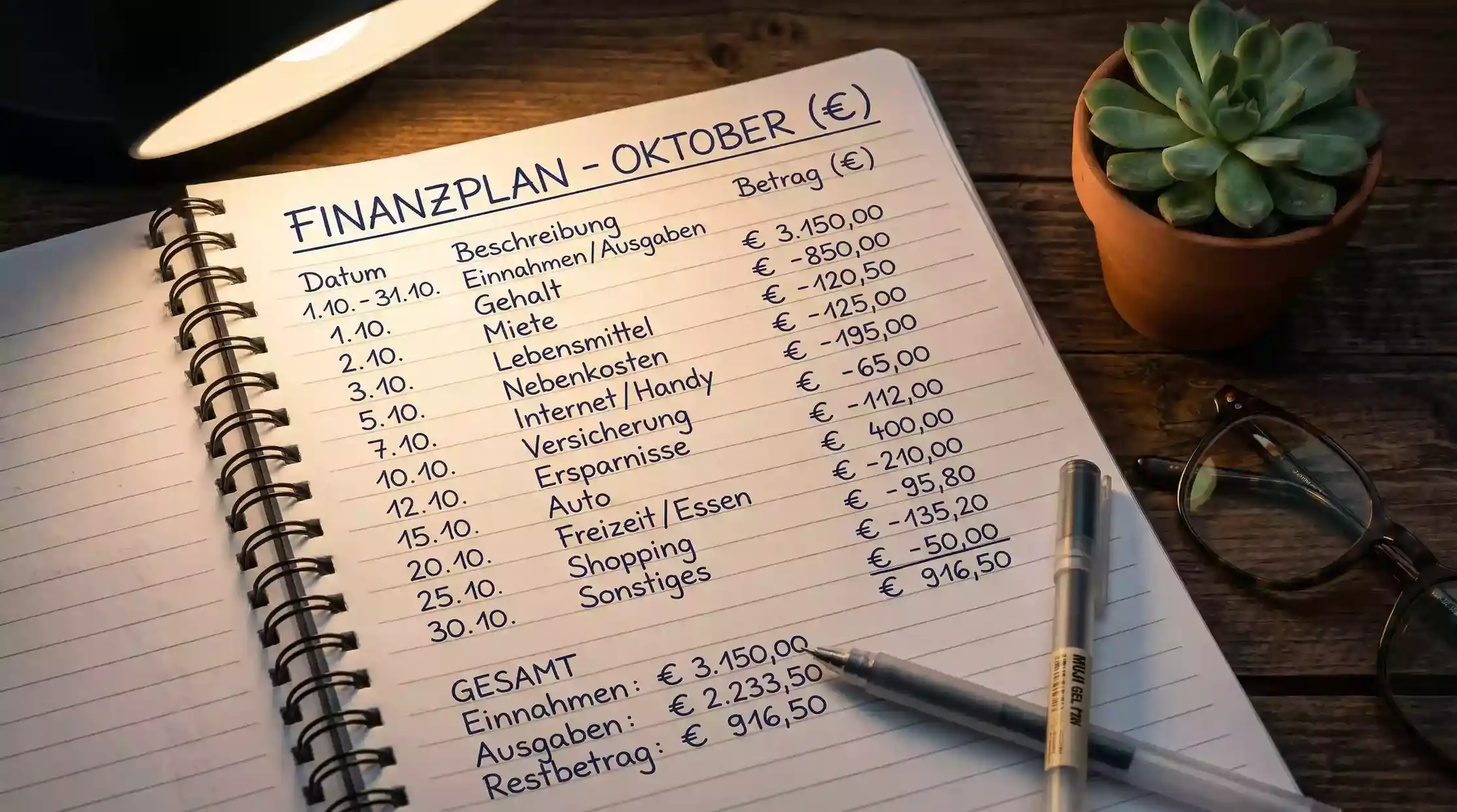 Bankroll Management Tennis Wetten – Notizbuch mit Einsatzplanung und Stift auf einem Schreibtisch