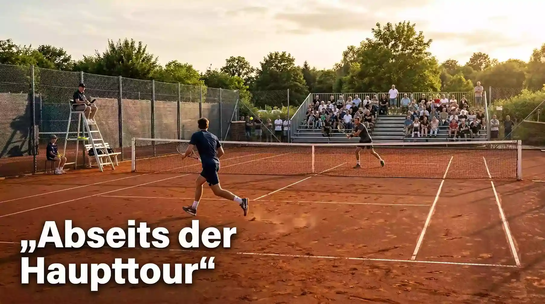 Tennismatch auf kleinem Challenger-Turnier mit wenigen Zuschauern – Wetten abseits der Haupttour